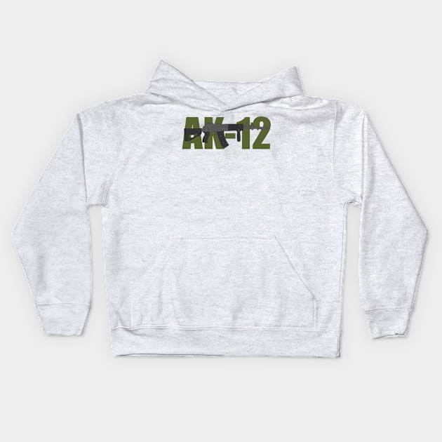 AK-12 (Kalashnikov assault rifle ) color version Kids Hoodie by FAawRay